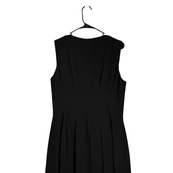 Talbots Women's Dress Black Stretch Sleeveless Pleated Formal Midi Size 10 NWT - Picture 6 of 8